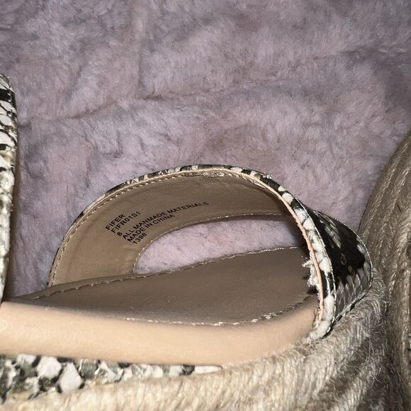 Steve Madden fifer python snake print espadrille platform sandals women’s size 8 - Picture 4 of 8